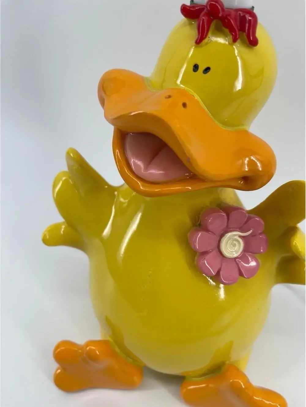 Vintage‎ 1970s 1980s Yellow Duck Ceramic Table Lamp Nursery Decor 14” Tested
